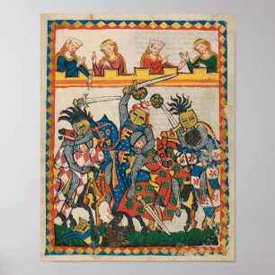 Affiche Tournoi médiéval, XIVe siècle