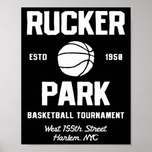 Affiche Tournoi Rucker Park Sketll Harlem Nyc Streetll