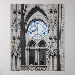 Affiche Tours de l'horloge à la Basilique nationale, Équat
