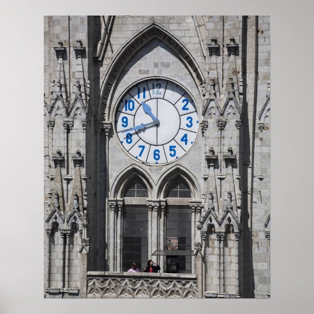 Affiche Tours de l'horloge à la Basilique nationale, Équat (Devant)