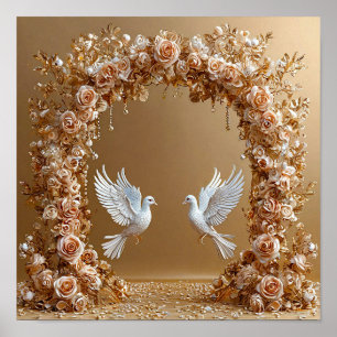 Affiche Tourterelles de mariage