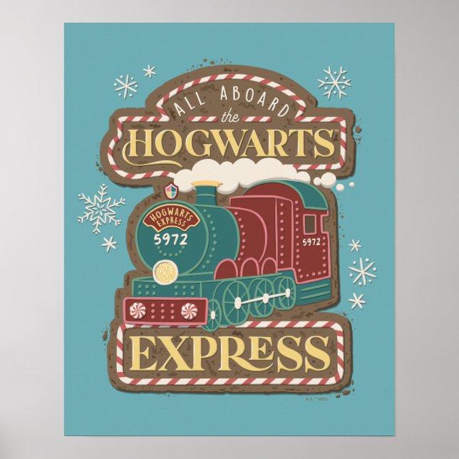Affiche Tous à bord de HOGWARTS™ Express Noël Cookie (Devant)