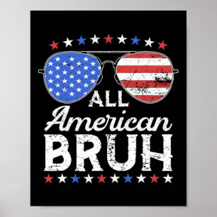 Affiche Tous Américains Bruh Funny Enfants Ados Garçons Pa