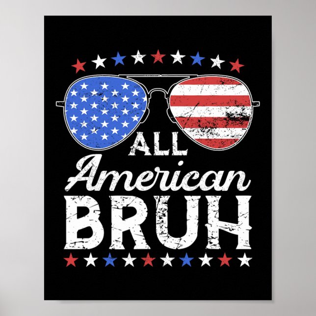 Affiche Tous Américains Bruh Funny Enfants Ados Garçons Pa (Devant)