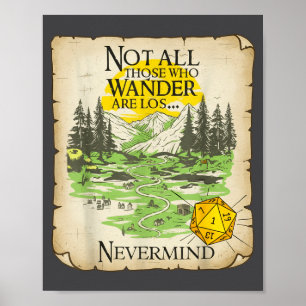 Affiche Tous ceux qui errent ne sont pas perdus Funny Maps