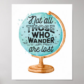 Affiche Tous Ceux Qui Vont Ne Sont Pas Perdus | World Trav
