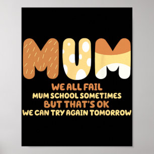 Affiche Tous échouent Maman École Maman Cadeaux Fête des M