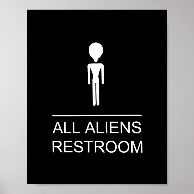 AFFICHE TOUS LES ALIENS RESTROOM (Devant)