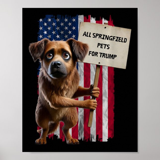 Affiche Tous Les Animaux De Springfield Pour Trump Ils Man (Devant)