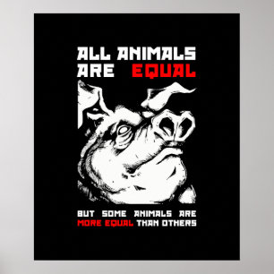 Affiche Tous les animaux sont égaux 1