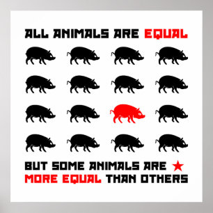 Affiche Tous les animaux sont égaux 2