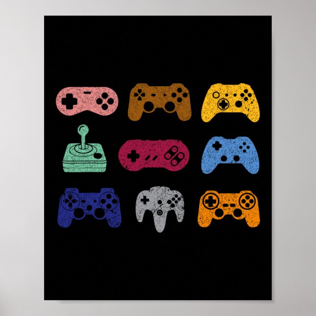 Affiche Tous les contrôles vidéo contrôleur de jeu console (Devant)