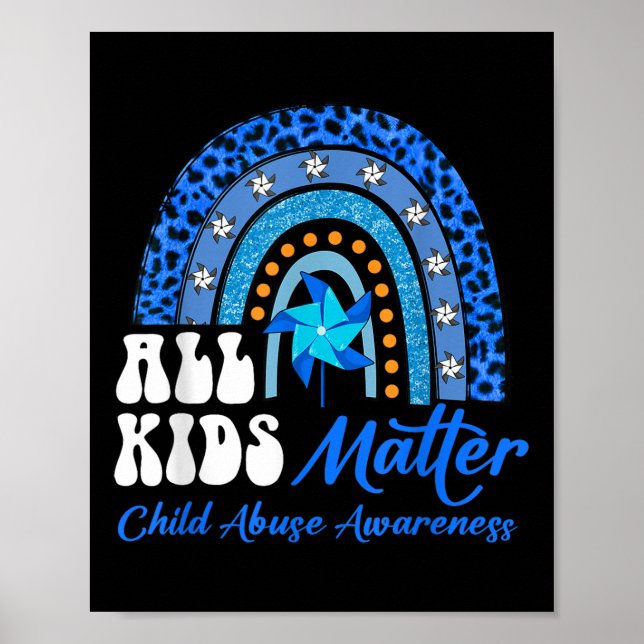 Affiche Tous les enfants - Pinwheel Blue Rainbow Child Abu (Devant)