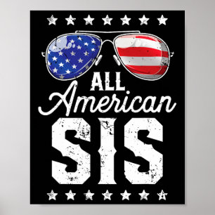 Affiche Tous les États-Unis Sis 4 juillet Famille Correspo