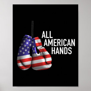 Affiche Tous les gants de boxe mains américains - Patrioti