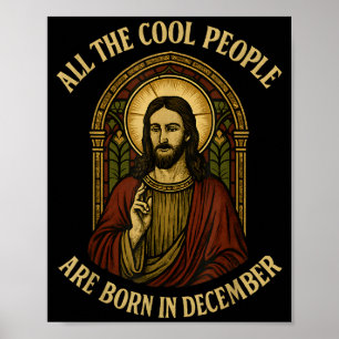 Affiche Tous les gens cool sont nés en décembre anniversai