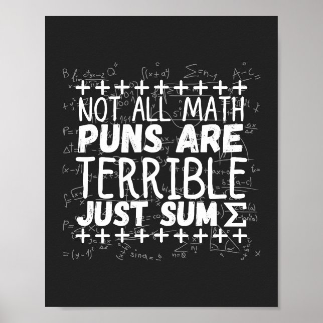 Affiche tous les jeux de maths ne sont pas terribles, just (Devant)