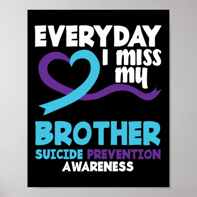 Affiche Tous Les Jours, Mon Frère Prévention Suicide Awar  (Devant)