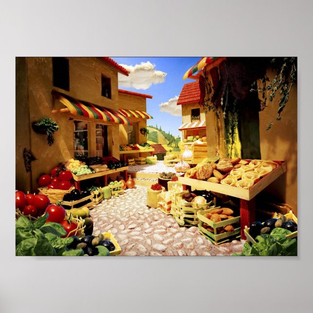 Affiche Tous les marchés alimentaires (Devant)