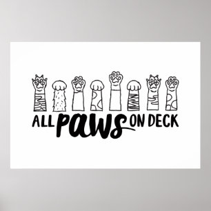 Affiche Tous les pattes sur Deck-Vert Citations de chien c