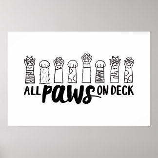 Affiche Tous les pattes sur Deck-Vert Citations de chien c