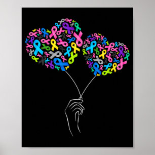 Affiche Tous les problèmes de cancer, la sensibilisation C