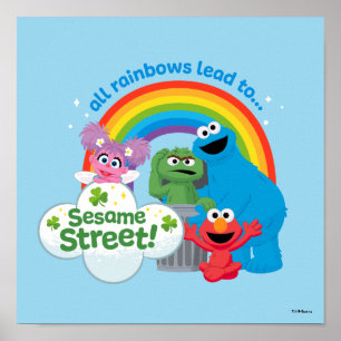 Affiche Tous les Rainbows mènent à Sesame Street