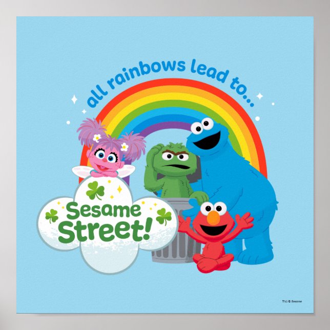 Affiche Tous les Rainbows mènent à Sesame Street (Devant)