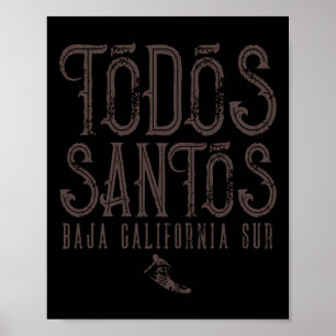 Affiche Tous les Saints Surf Ja Californie Sud Surfant au