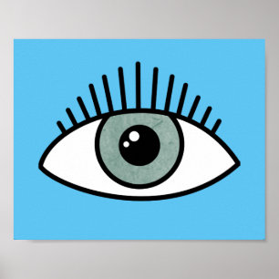 Affiche Tous les yeux à la mode yeux contemporains moderne