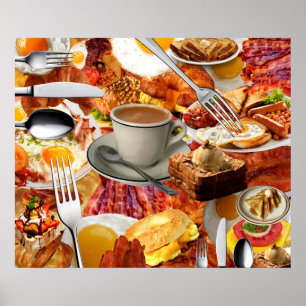 AFFICHE TOUS PEUVENT PRENDRE LE PETIT DÉJEUNER