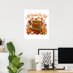 Affiche Tous réservés pour l'automne Livres Café Cozy Auto