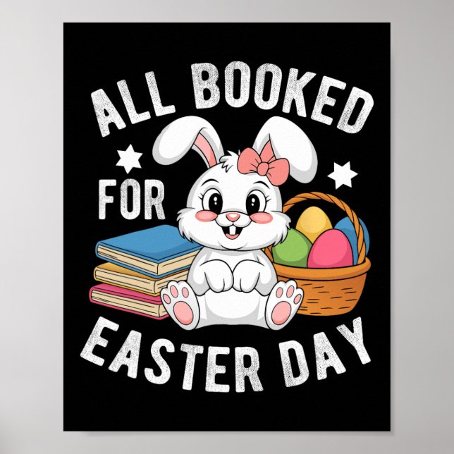 Affiche Tous Réservés Pour Pâques Jour Cute Lapin Rabbit L (Devant)