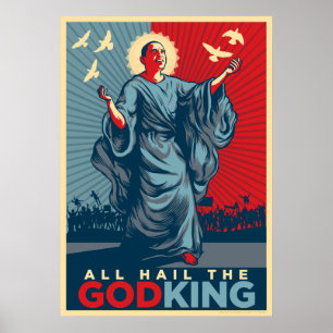 Affiche Tous Saluez L'Affiche Dieu-Roi