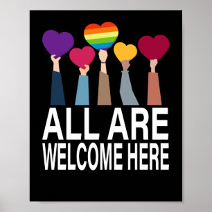 Affiche Tous sont les bienvenus ici Tout le monde est le b