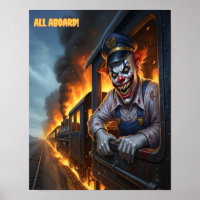 Tout À Bord ! Ingénieur de train Evil Clown
