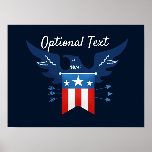 Affiche Tout American Eagle & Flag Patriotic (Devant)