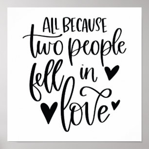 Affiche Tout ça parce que deux personnes sont tombées amou