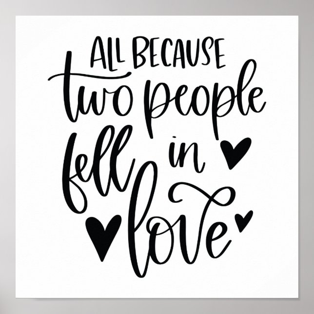 Affiche Tout ça parce que deux personnes sont tombées amou (Devant)