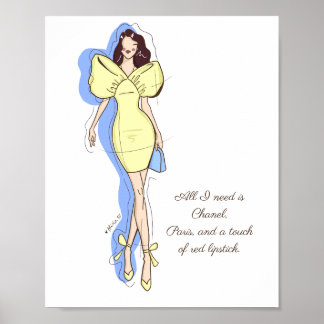 Affiche Tout ce dont j'ai besoin, temps de mode