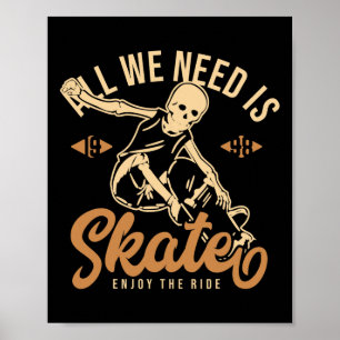 Affiche Tout ce dont nous avons besoin est skate Profitez