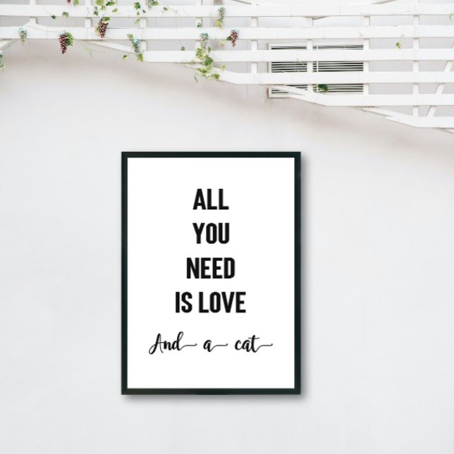 Affiche Tout ce dont vous avez besoin, c'est d'Amour et d' (Créateur téléchargé)