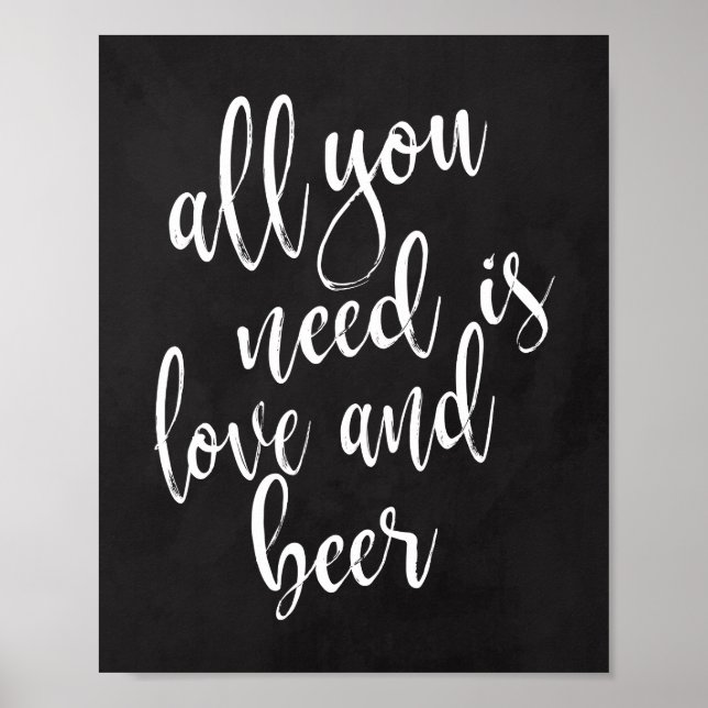 Affiche Tout ce dont vous avez besoin c'est d'amour et de  (Devant)