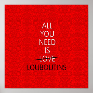 Affiche TOUT CE DONT VOUS AVEZ BESOIN, C'EST L'AMOUR — cha