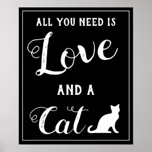 Affiche Tout ce dont vous avez besoin est d'amour et d'un 