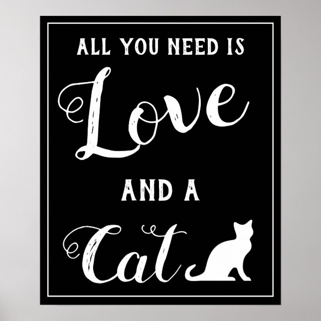 Affiche Tout ce dont vous avez besoin est d'amour et d'un  (Devant)