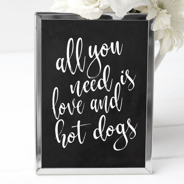 Affiche Tout ce dont vous avez besoin est l'amour et hot d (Créateur téléchargé)