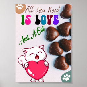 Affiche Tout Ce Dont Vous Avez Besoin Est L'Amour Et Un Ch