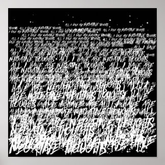 Affiche Tout Ce Que J'Ai, Ce Sont Des Pensées Négatives