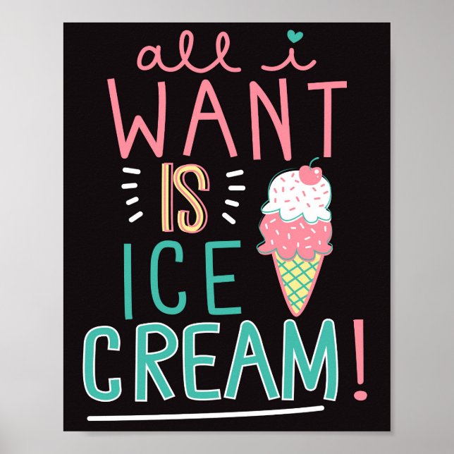 Affiche Tout ce que je veux, c'est de la glace (Devant)